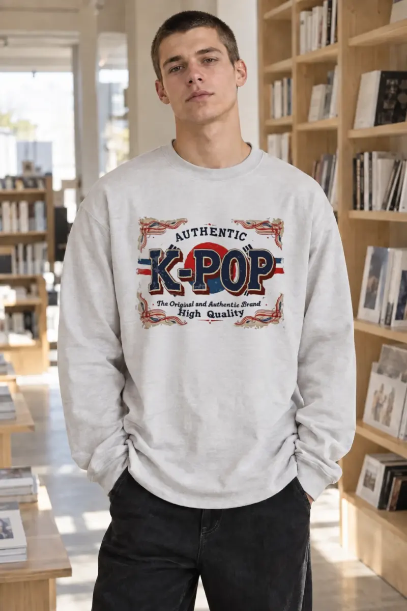 “Authentic K-Pop” Unisex Longsleeve T-shirt | Gildan 2400