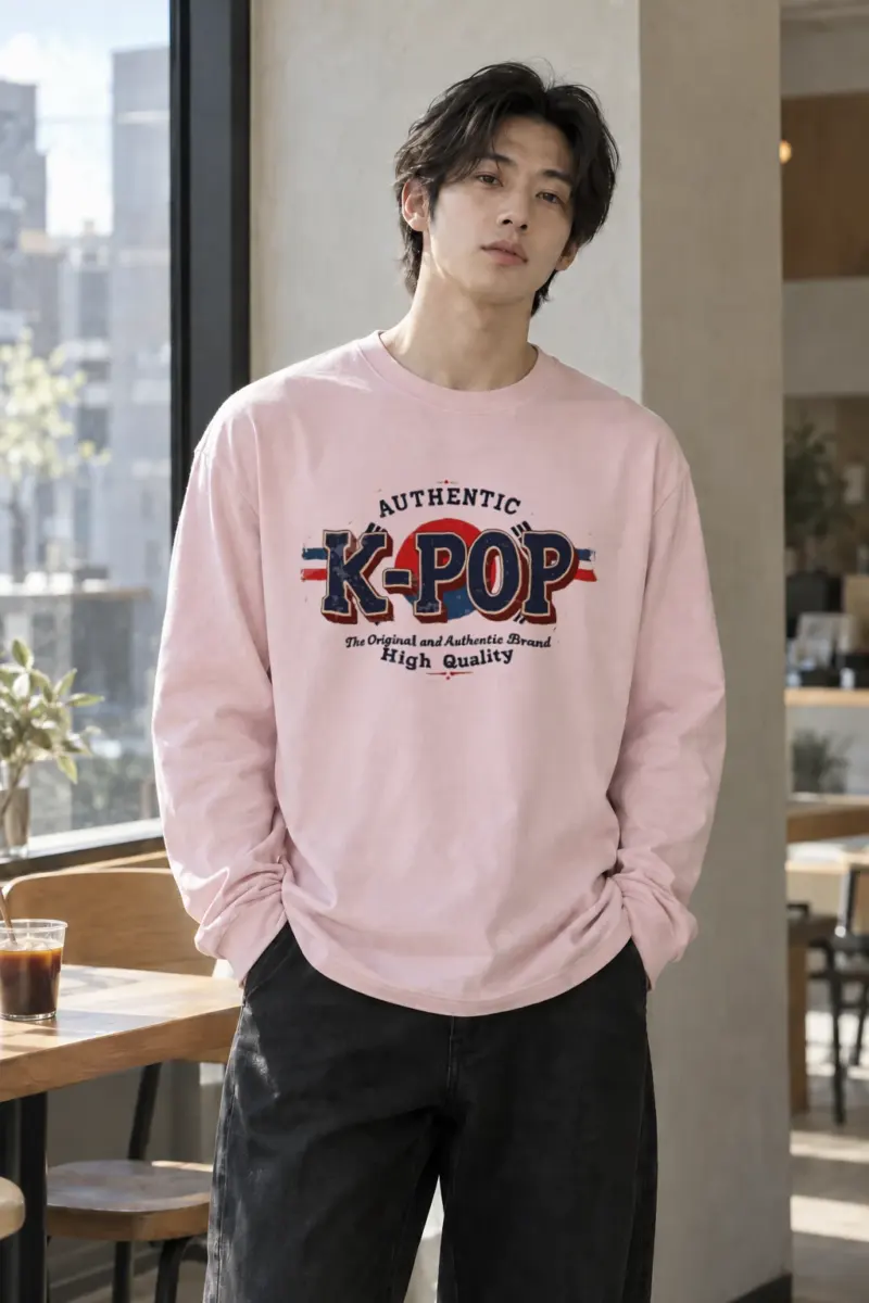 “Authentic K-Pop” Unisex Longsleeve T-shirt | Gildan 2400