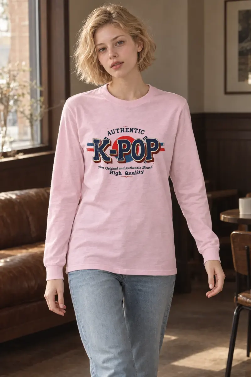 "Authentic K-Pop" Unisex Longsleeve T-shirt