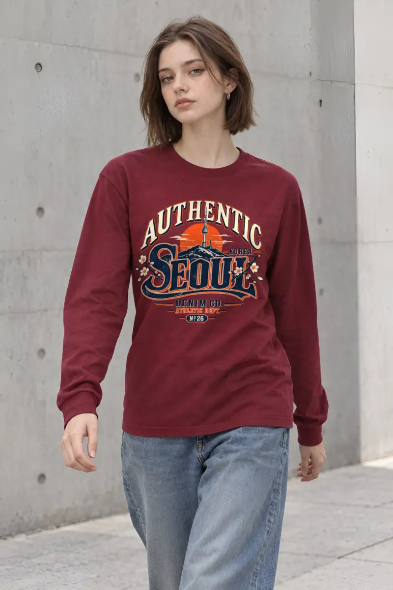 "Authentic Seoul Denim" Unisex Longsleeve T-shirt
