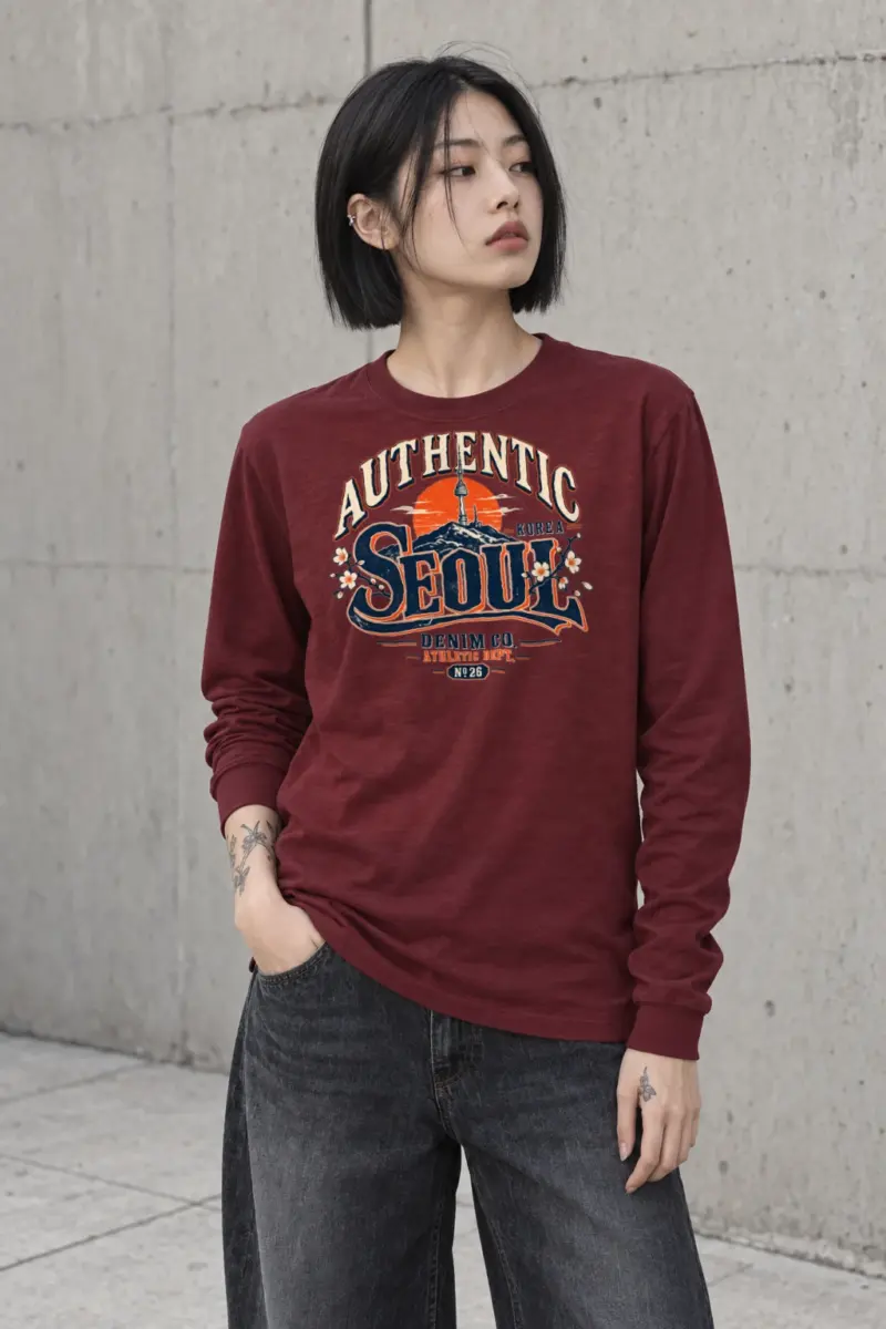 "Authentic Seoul Denim" Unisex Longsleeve T-shirt