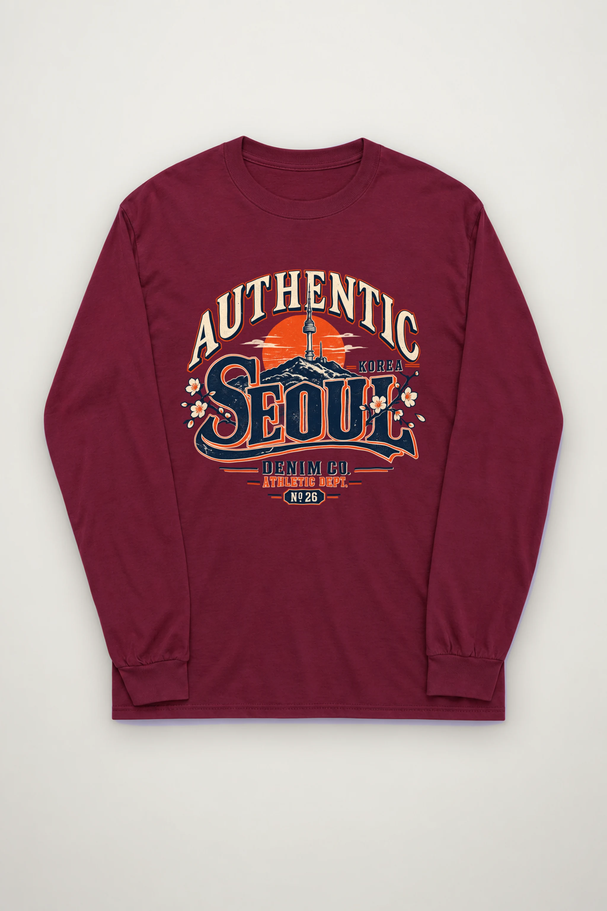 "Authentic Seoul Denim" Unisex Longsleeve T-shirt