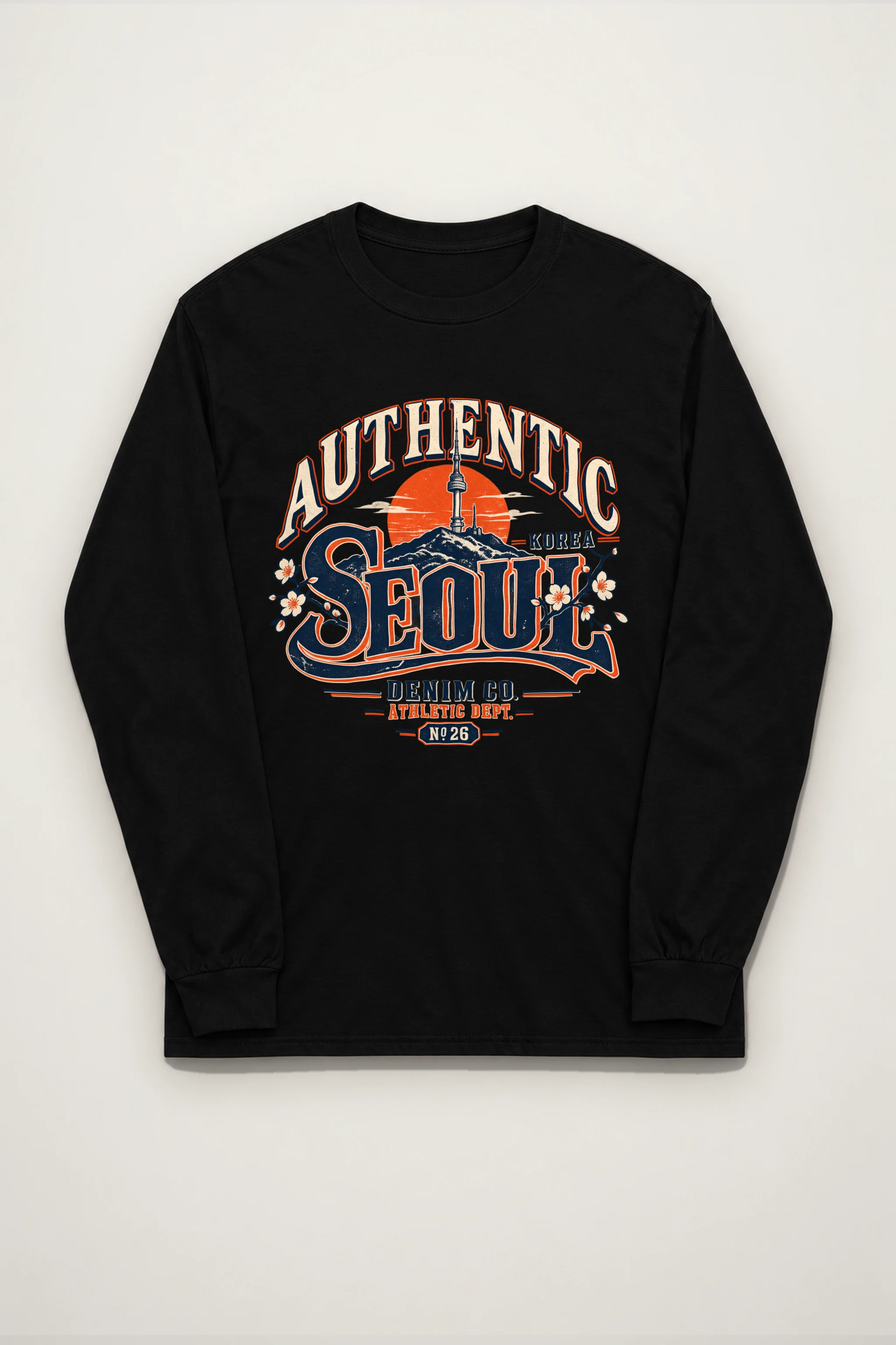 "Authentic Seoul Denim" Unisex Longsleeve T-shirt