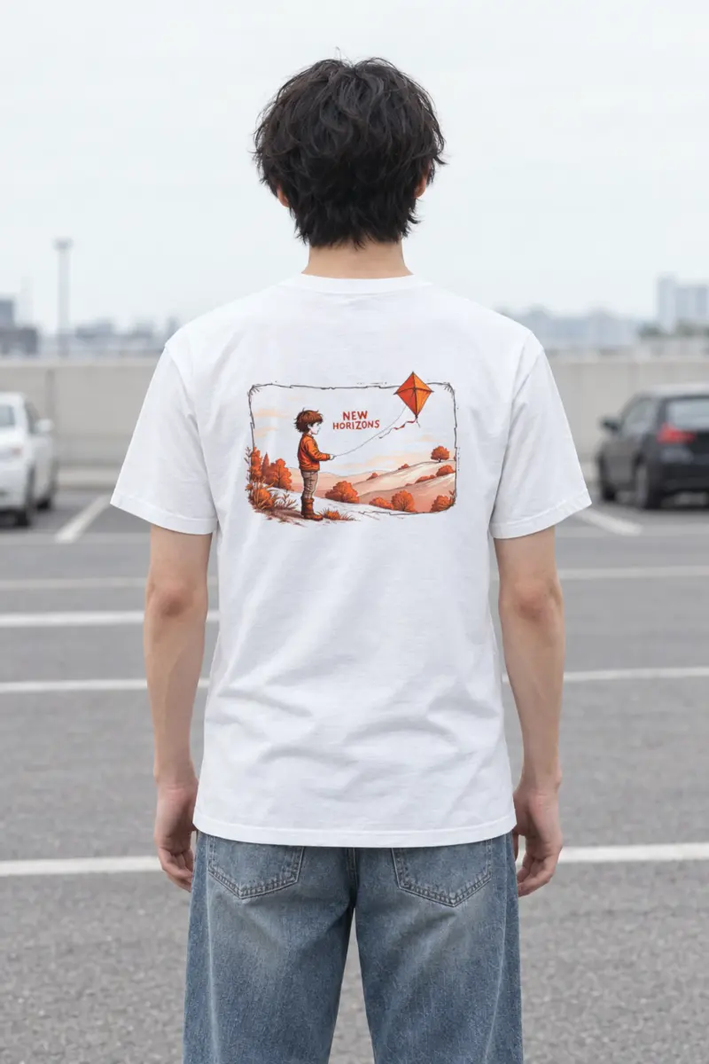 "Autumn Kite Flight" Heavyweight Unisex Crewneck T-shirt
