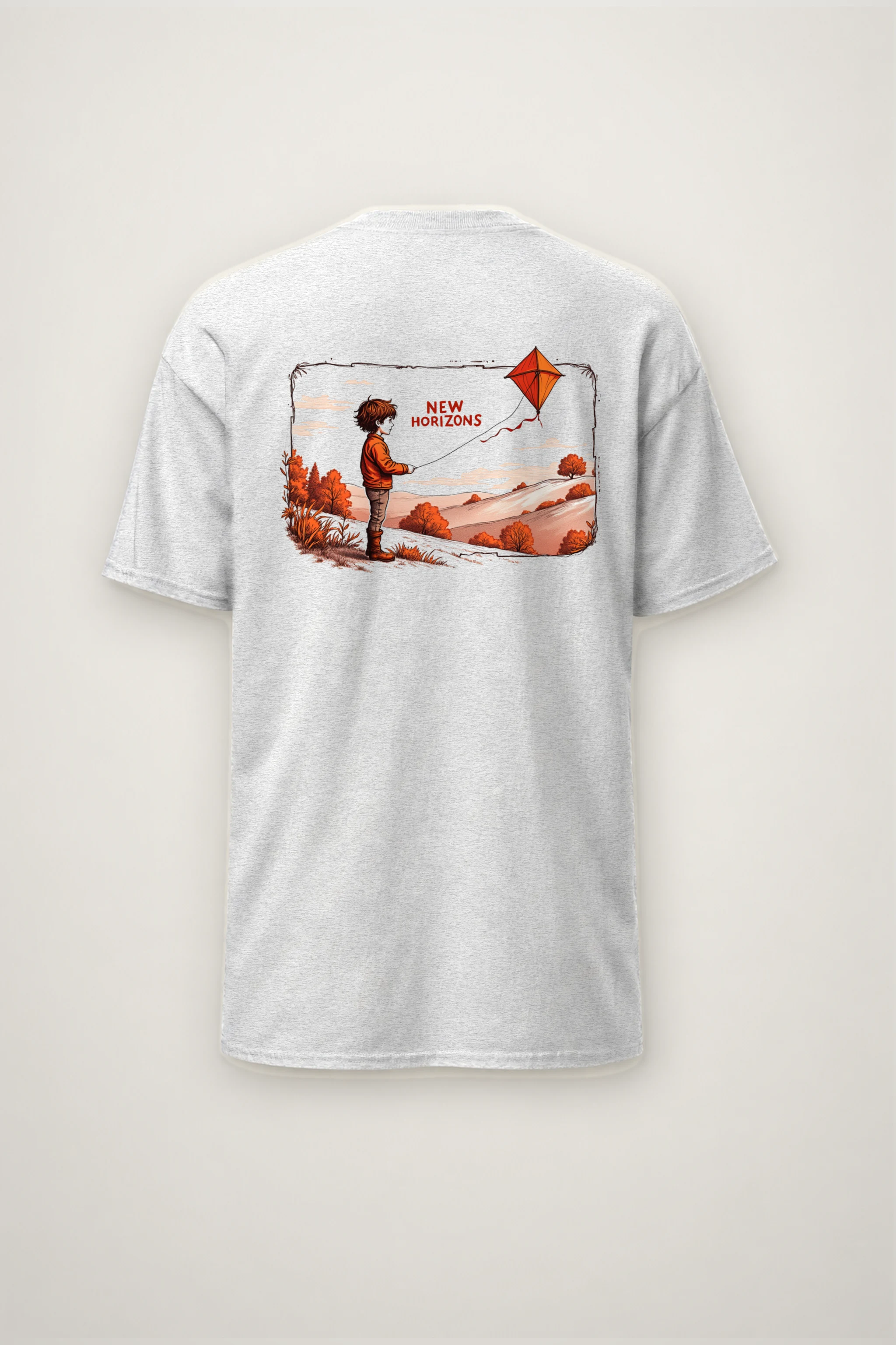 "Autumn Kite Flight" Heavyweight Unisex Crewneck T-shirt