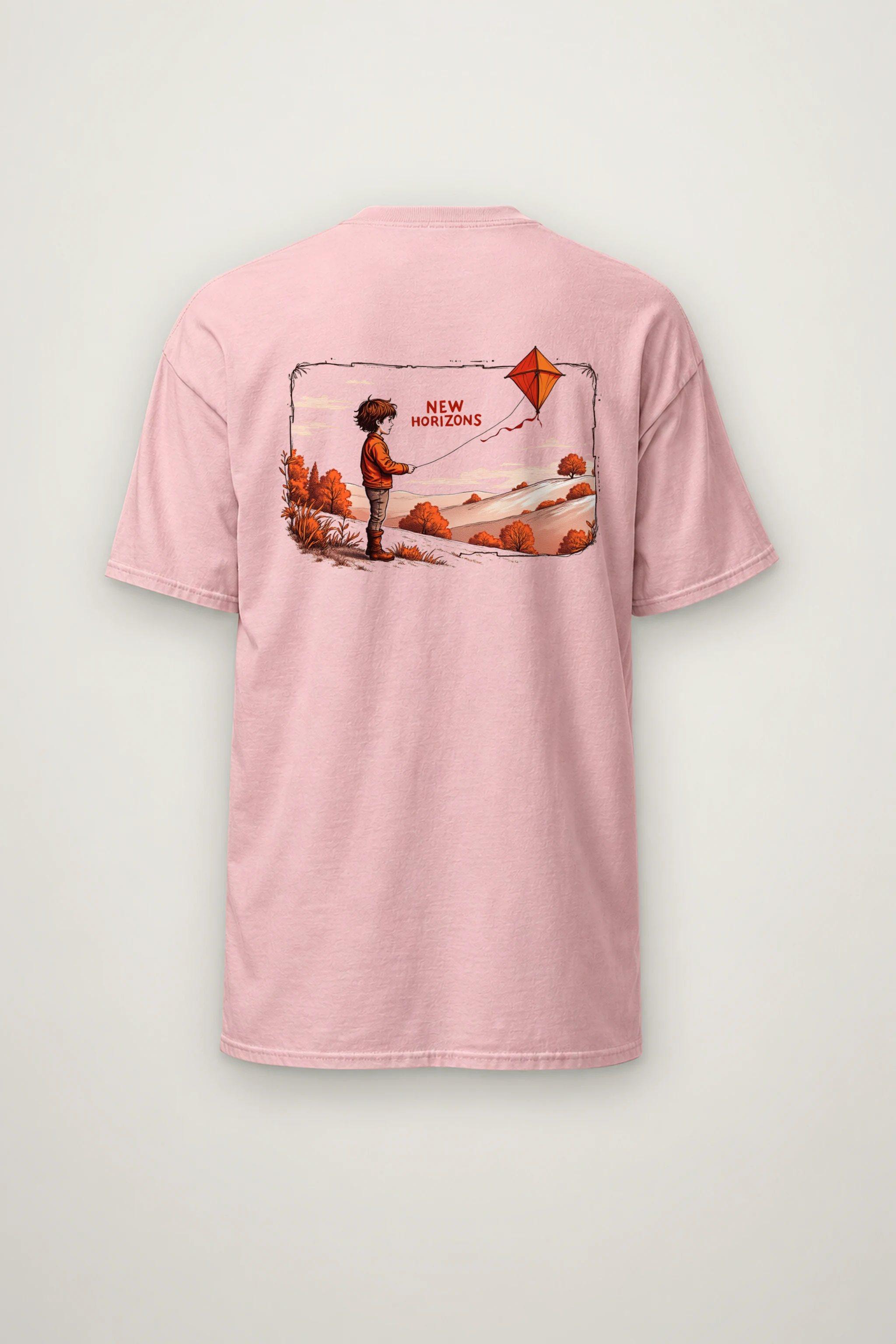 "Autumn Kite Flight" Heavyweight Unisex Crewneck T-shirt