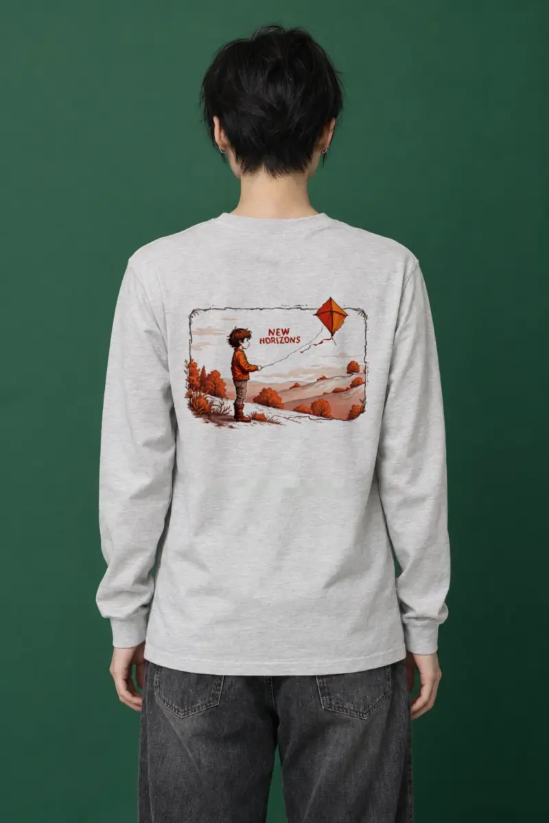 "Autumn Kite Flight" Unisex Longsleeve T-shirt | Gildan 2400