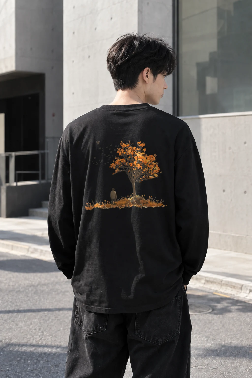 "Autumn Quiet" Unisex Longsleeve T-shirt | Gildan 2400