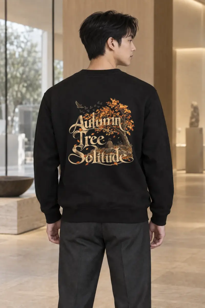 "Autumn Tree Solitude" Heavy Blend Unisex Crewneck Sweatshirt | Gildan 18000
