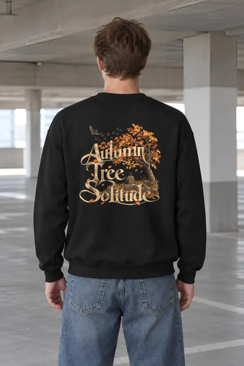 "Autumn Tree Solitude" Heavy Blend Unisex Crewneck Sweatshirt