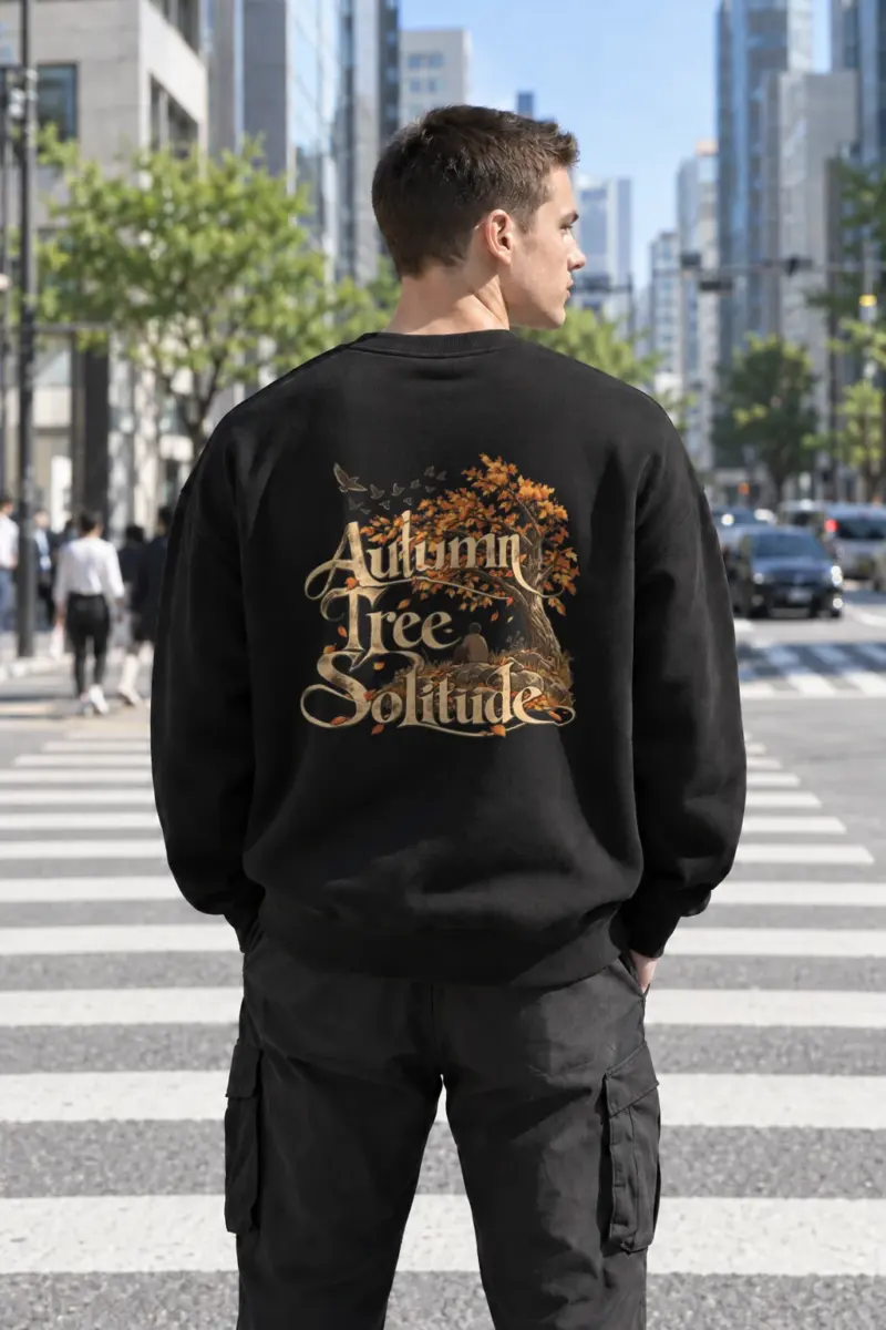 “Autumn Tree Solitude” Heavy Blend Unisex Crewneck Sweatshirt | Gildan 18000