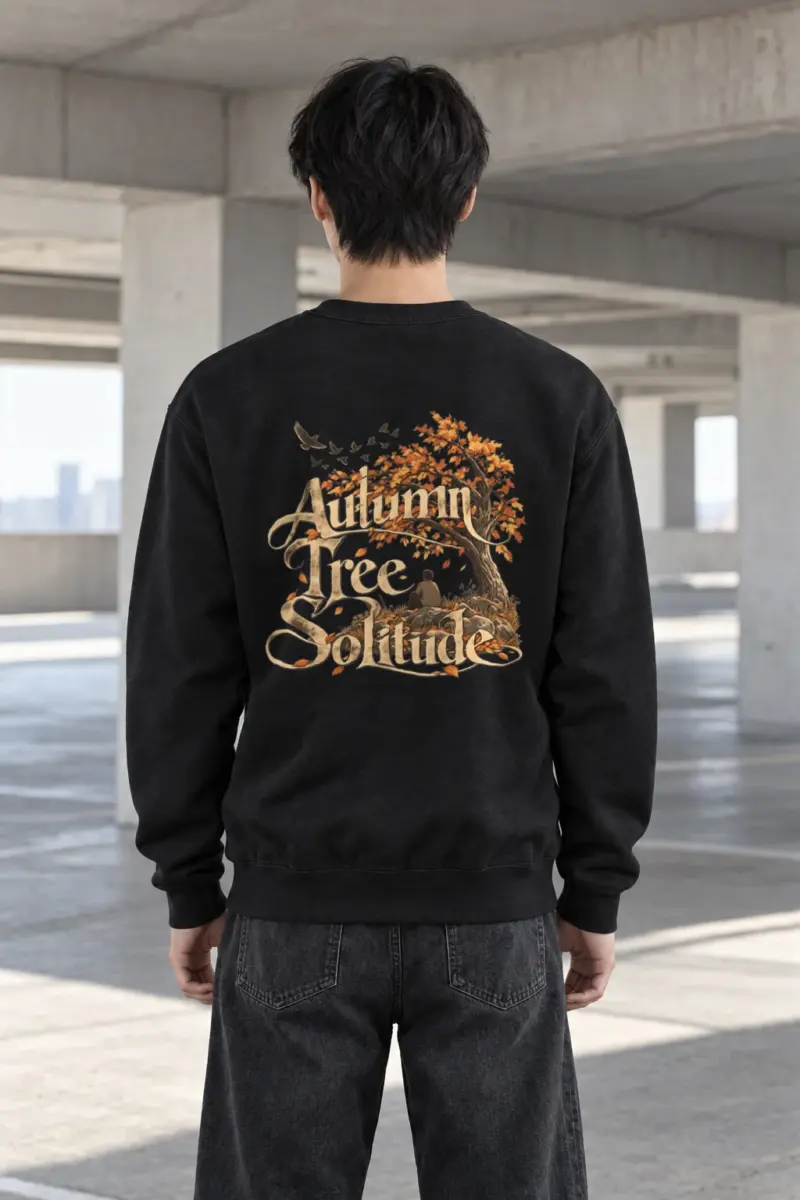 "Autumn Tree Solitude" Heavy Blend Unisex Crewneck Sweatshirt | Gildan 18000