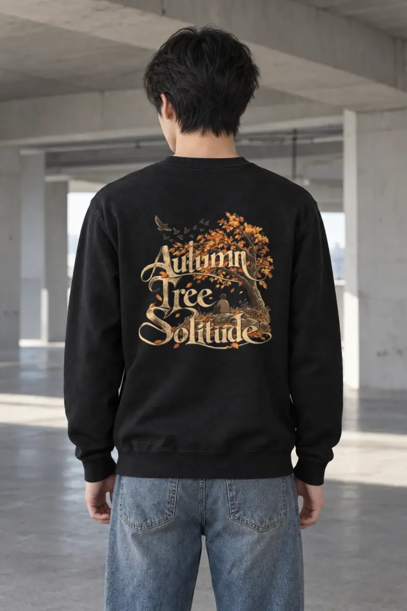 "Autumn Tree Solitude" Heavy Blend Unisex Crewneck Sweatshirt
