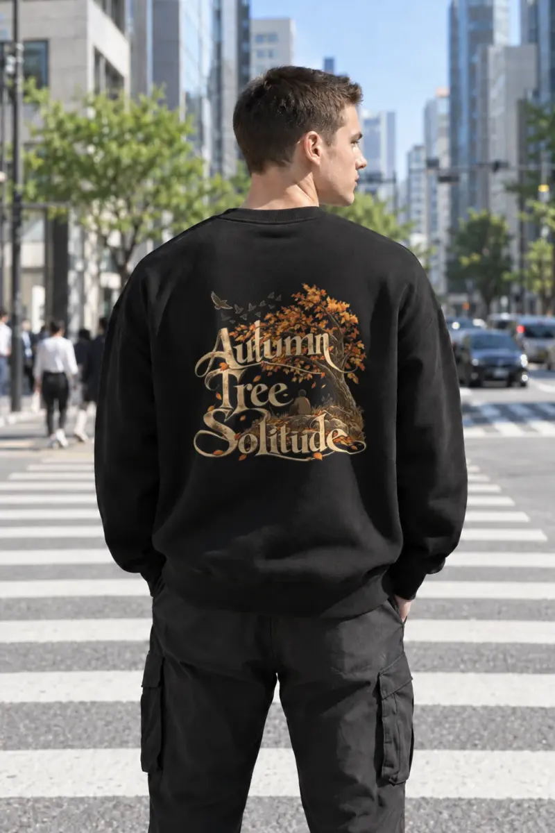 "Autumn Tree Solitude" Heavy Blend Unisex Crewneck Sweatshirt | Gildan 18000