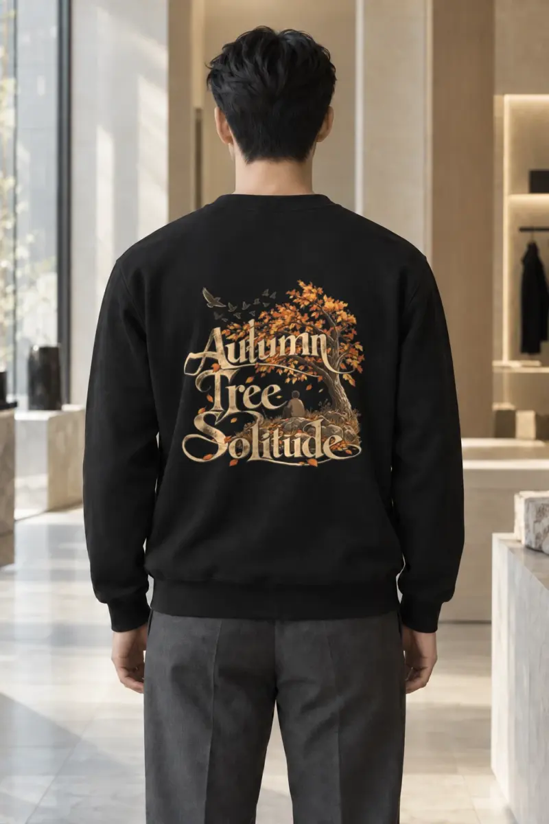 “Autumn Tree Solitude” Heavy Blend Unisex Crewneck Sweatshirt | Gildan 18000