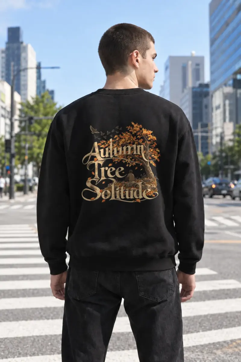 "Autumn Tree Solitude" Heavy Blend Unisex Crewneck Sweatshirt | Gildan 18000