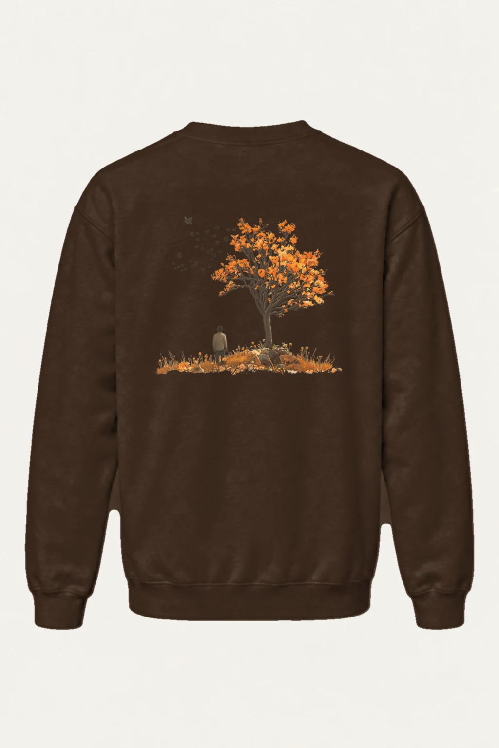 "Autumn Tree Solitude" Heavy Blend Unisex Crewneck Sweatshirt | Gildan 18000