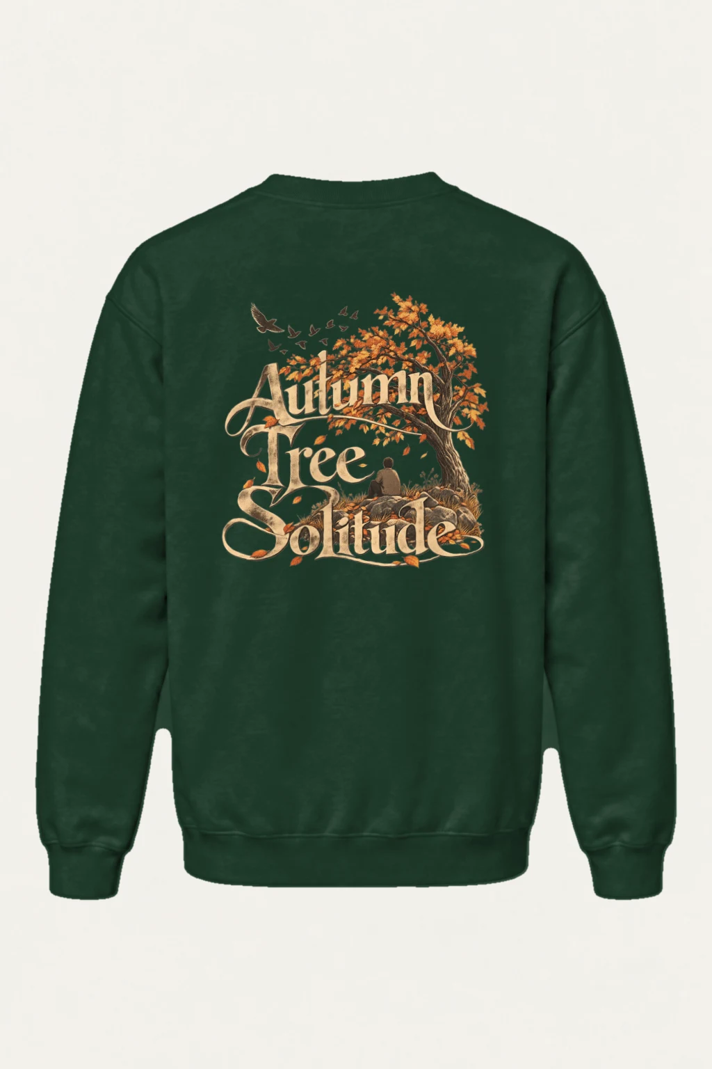 "Autumn Tree Solitude" Heavy Blend Unisex Crewneck Sweatshirt | Gildan 18000