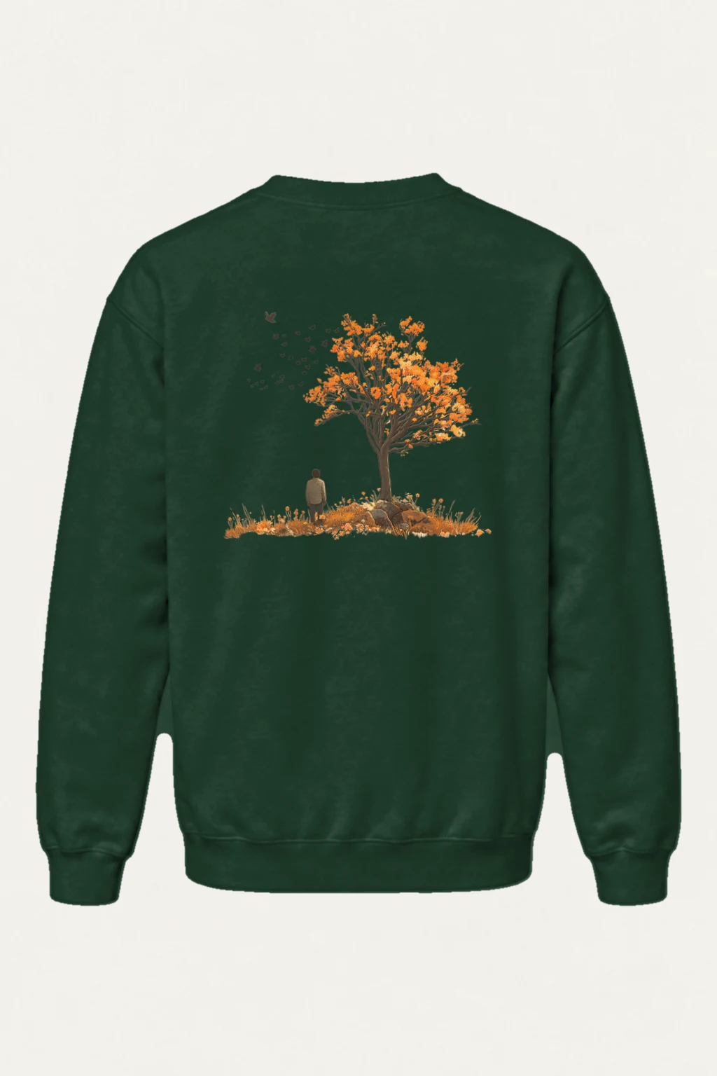 "Autumn Tree Solitude" Heavy Blend Unisex Crewneck Sweatshirt | Gildan 18000