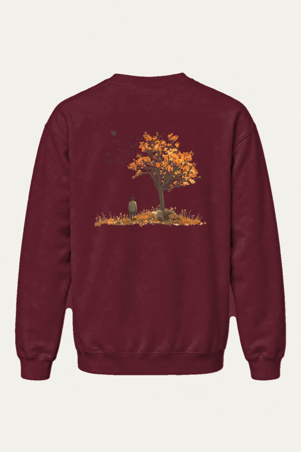 "Autumn Tree Solitude" Heavy Blend Unisex Crewneck Sweatshirt | Gildan 18000