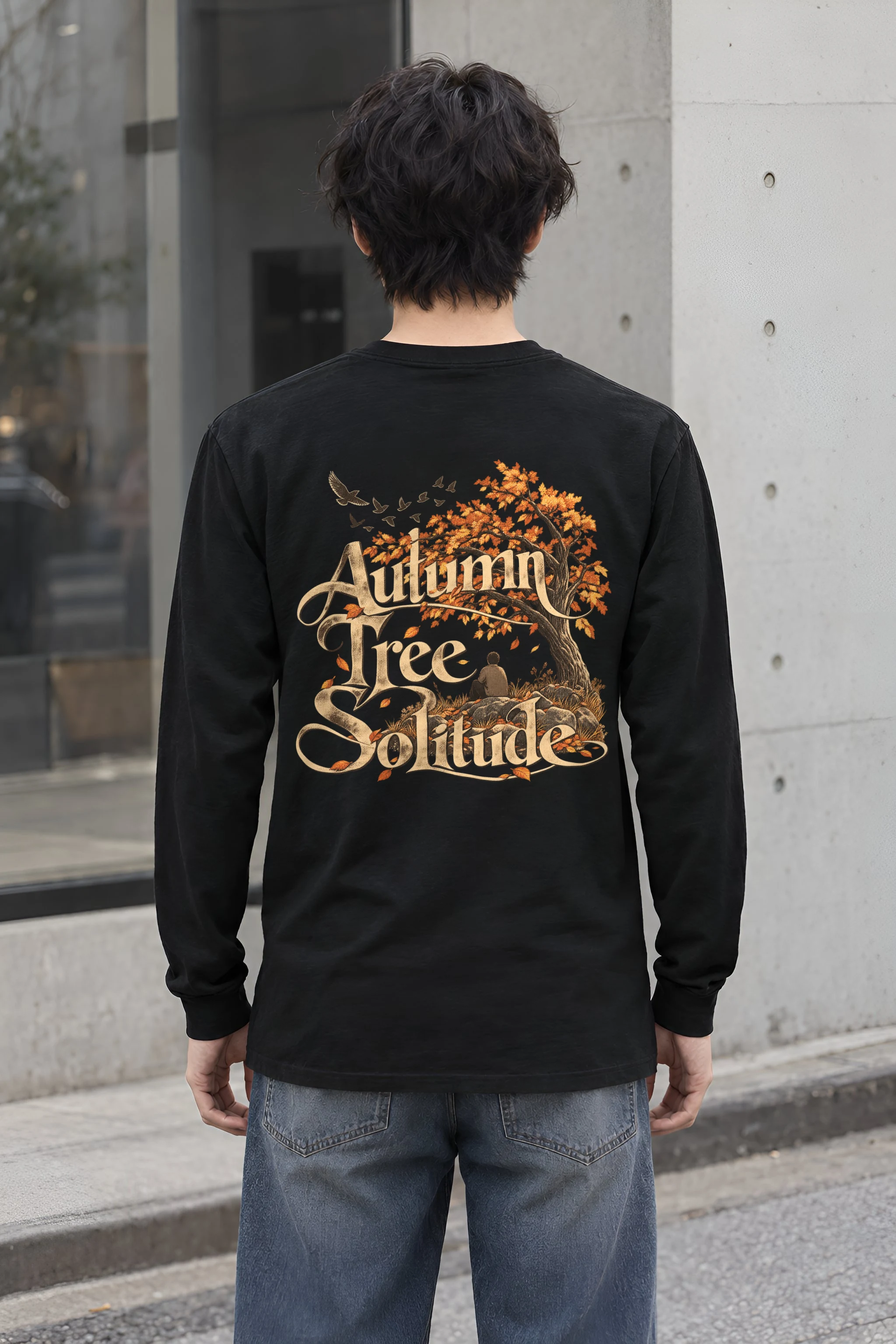 "Autumn Tree Solitude" Unisex Longsleeve T-shirt