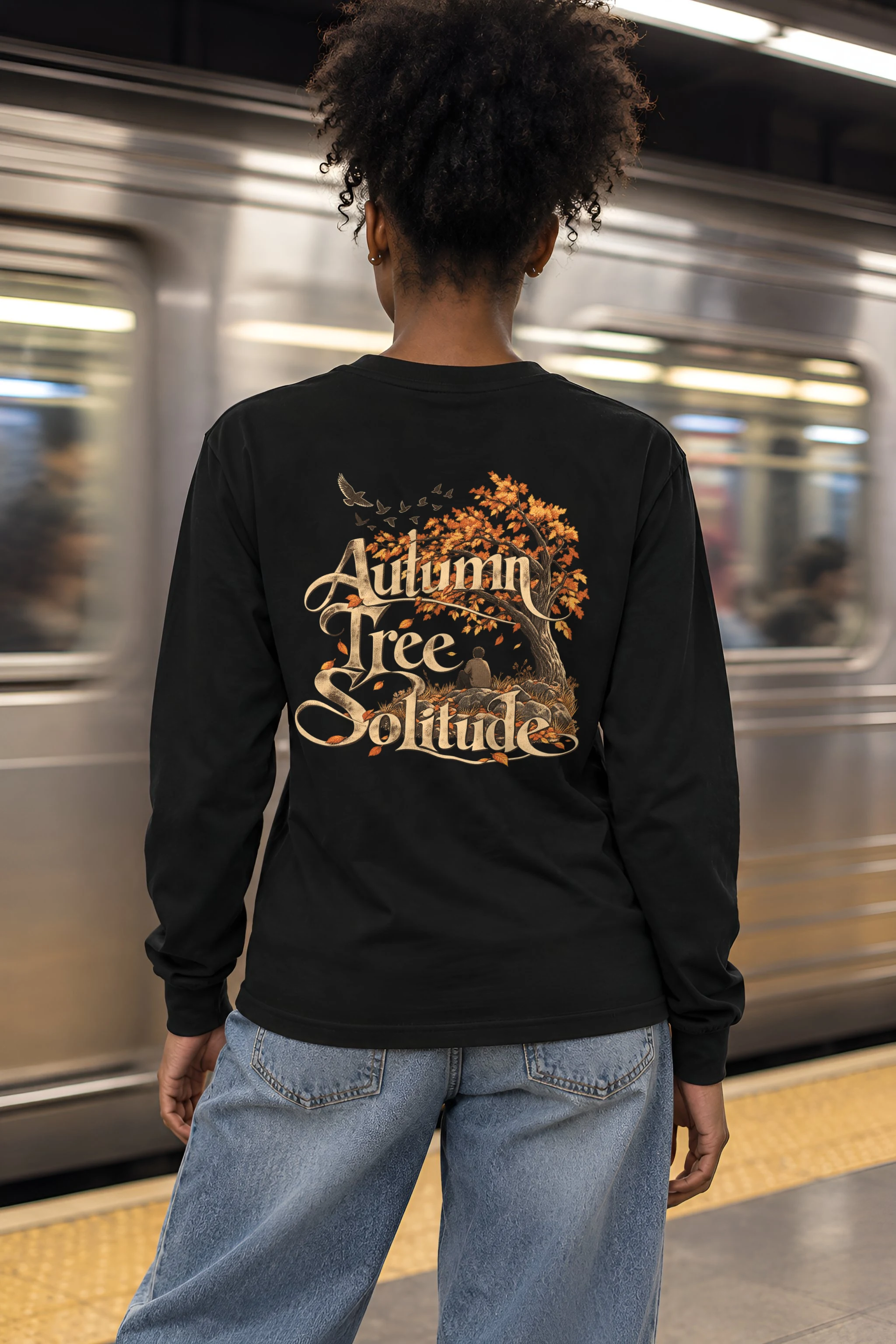 "Autumn Tree Solitude" Unisex Longsleeve T-shirt