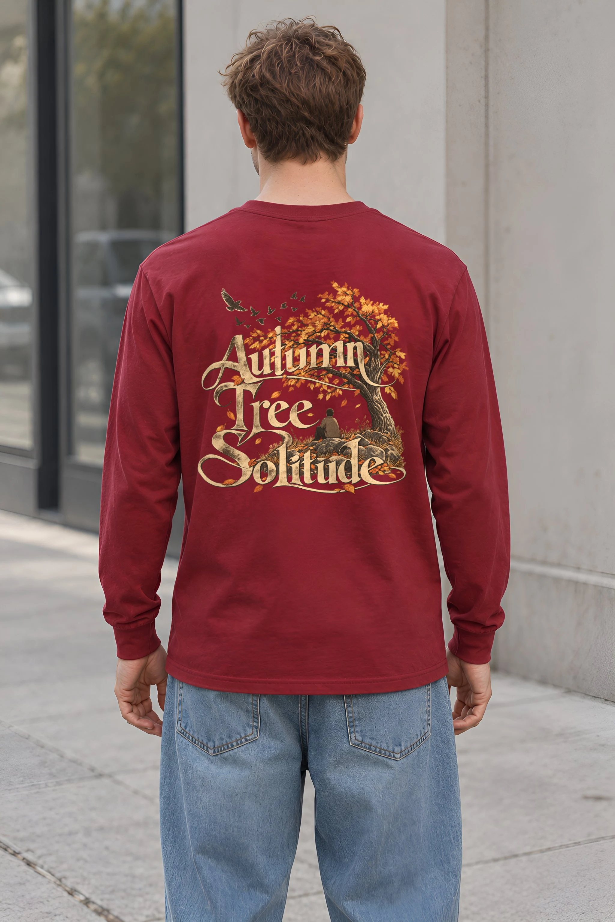 "Autumn Tree Solitude" Unisex Longsleeve T-shirt