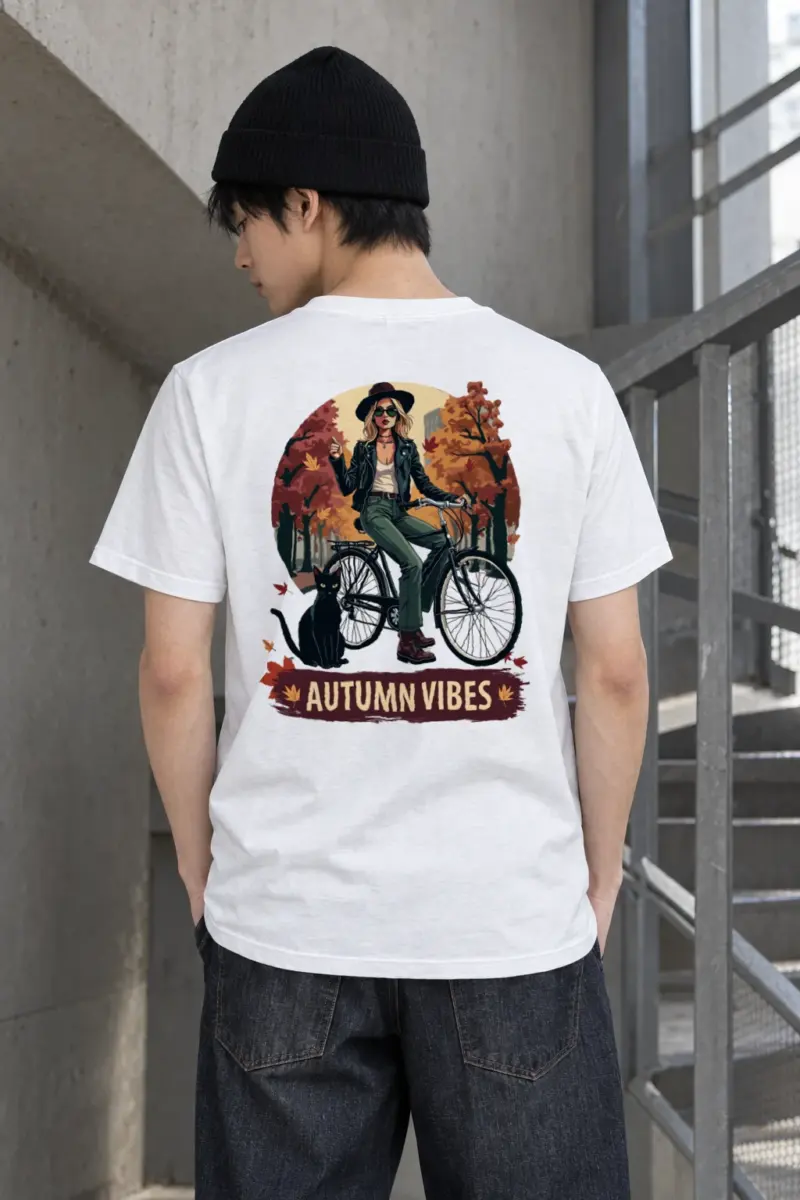 "Autumn Vibes" Heavyweight Unisex Crewneck T-shirt | Gildan 5000