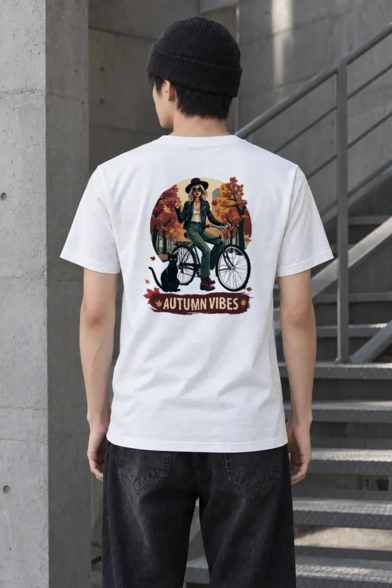 "Autumn Vibes" Heavyweight Unisex Crewneck T-shirt