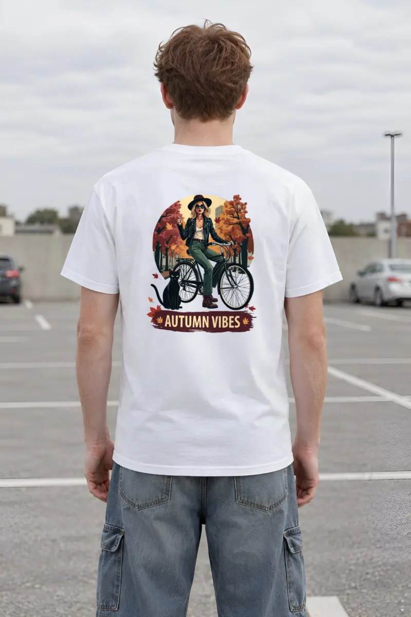 "Autumn Vibes" Heavyweight Unisex Crewneck T-shirt