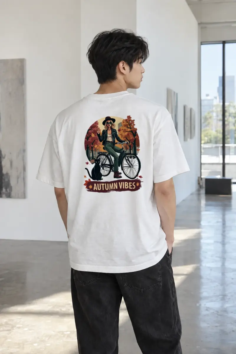 “Autumn Vibes” Heavyweight Unisex Crewneck T-shirt | Gildan 5000