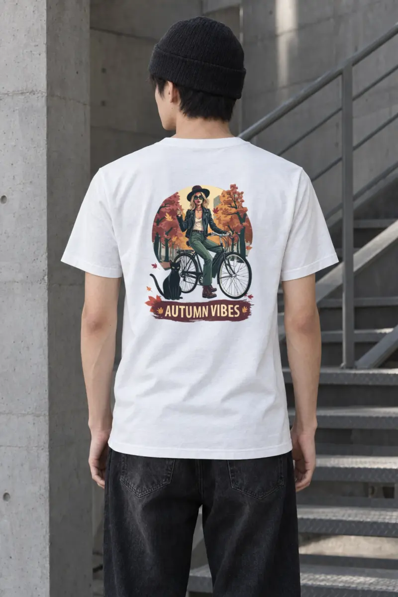 "Autumn Vibes" Heavyweight Unisex Crewneck T-shirt