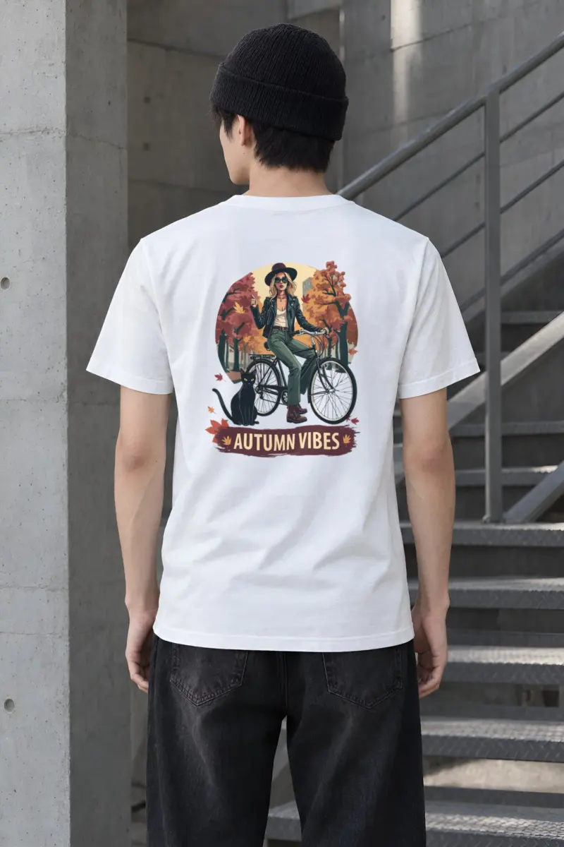 "Autumn Vibes" Heavyweight Unisex Crewneck T-shirt