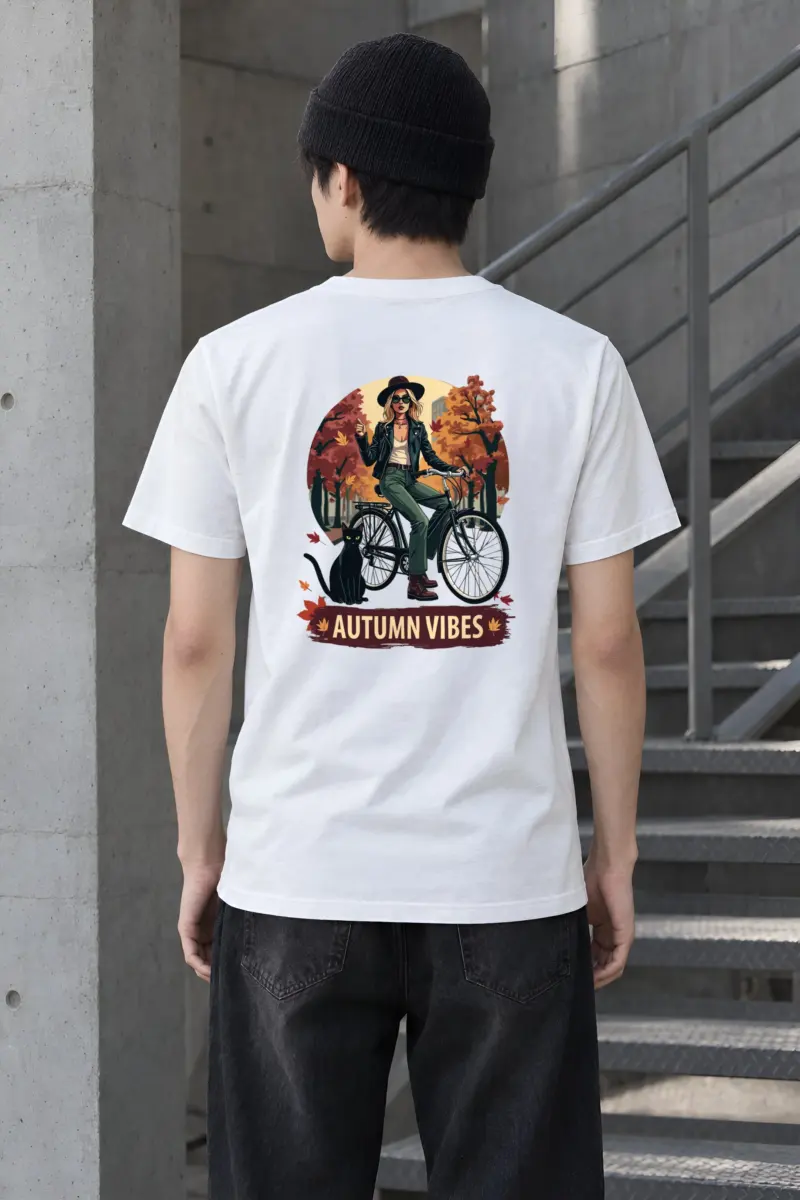 "Autumn Vibes" Heavyweight Unisex Crewneck T-shirt