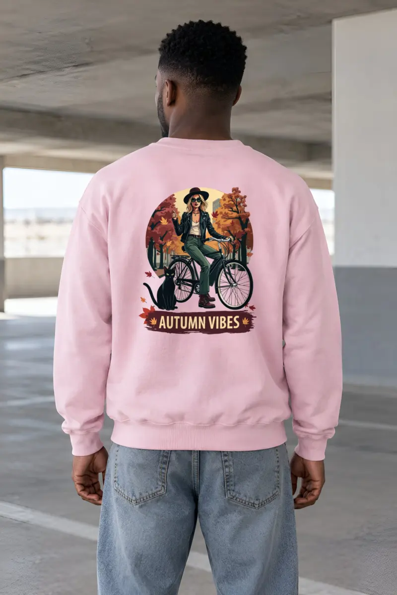 "Autumn Vibes Ride" Heavy Blend Unisex Crewneck Sweatshirt