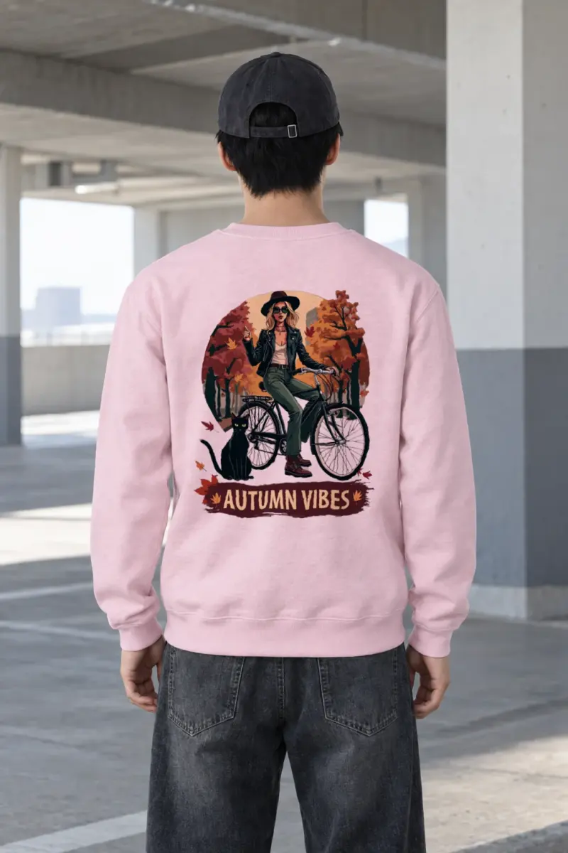 "Autumn Vibes Ride" Heavy Blend Unisex Crewneck Sweatshirt