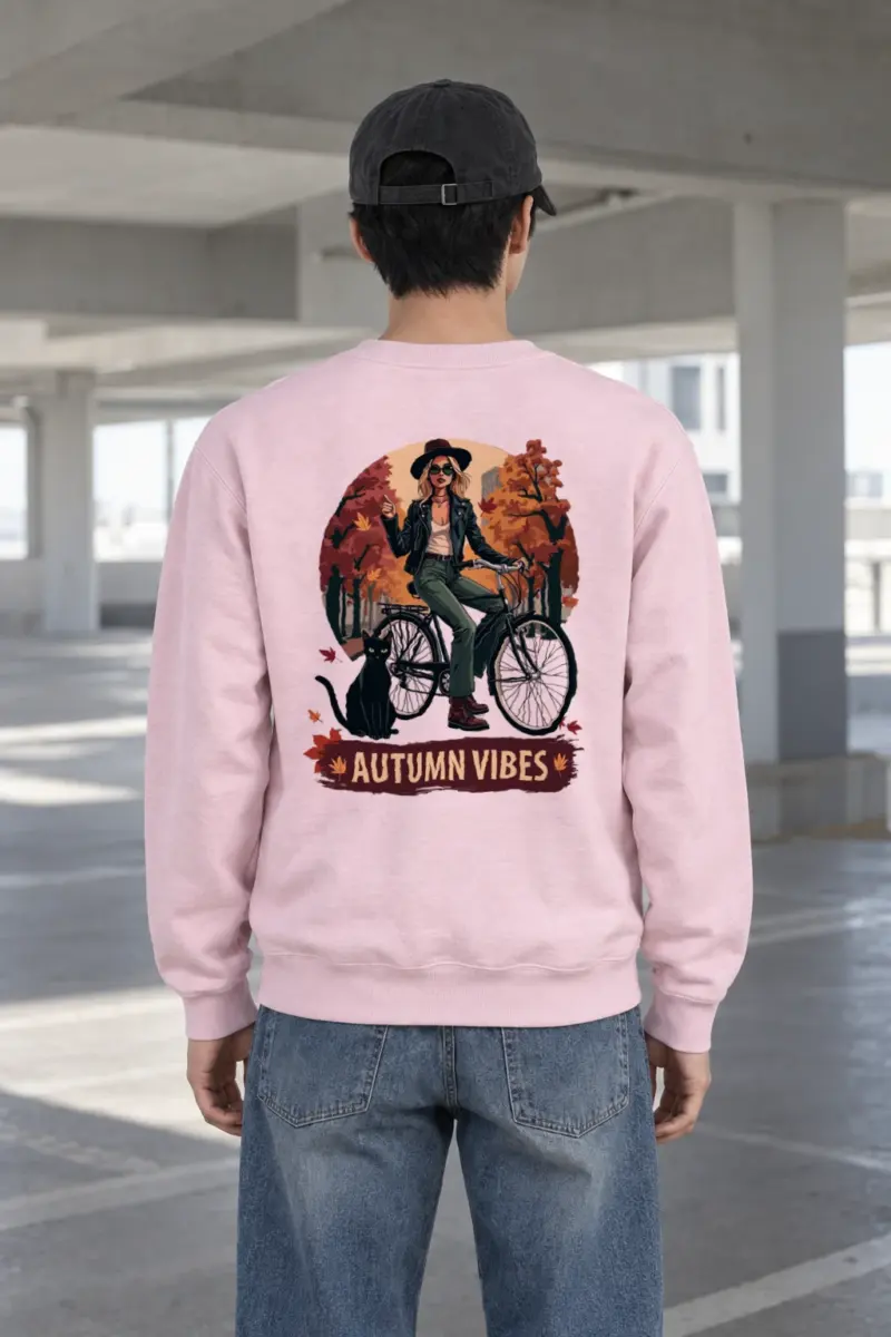 "Autumn Vibes Ride" Heavy Blend Unisex Crewneck Sweatshirt | Gildan 18000