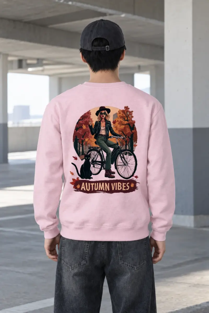 "Autumn Vibes Ride" Heavy Blend Unisex Crewneck Sweatshirt