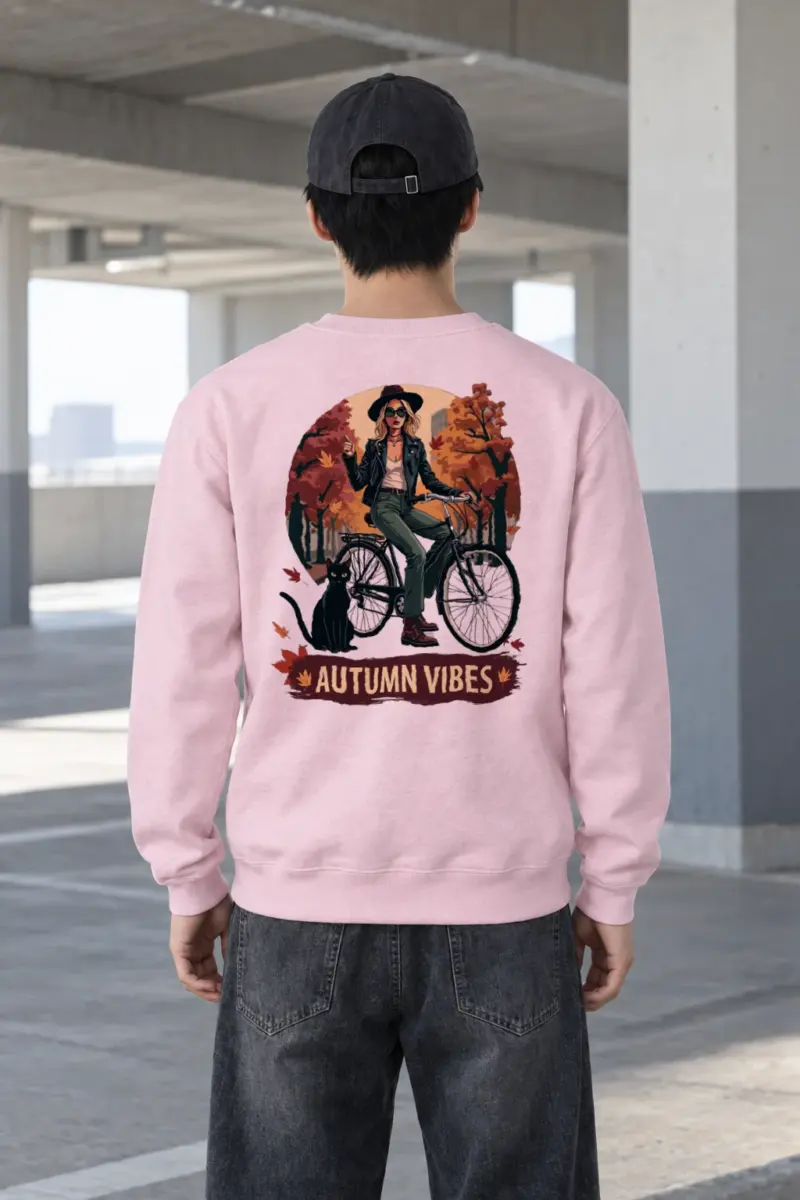 "Autumn Vibes Ride" Heavy Blend Unisex Crewneck Sweatshirt