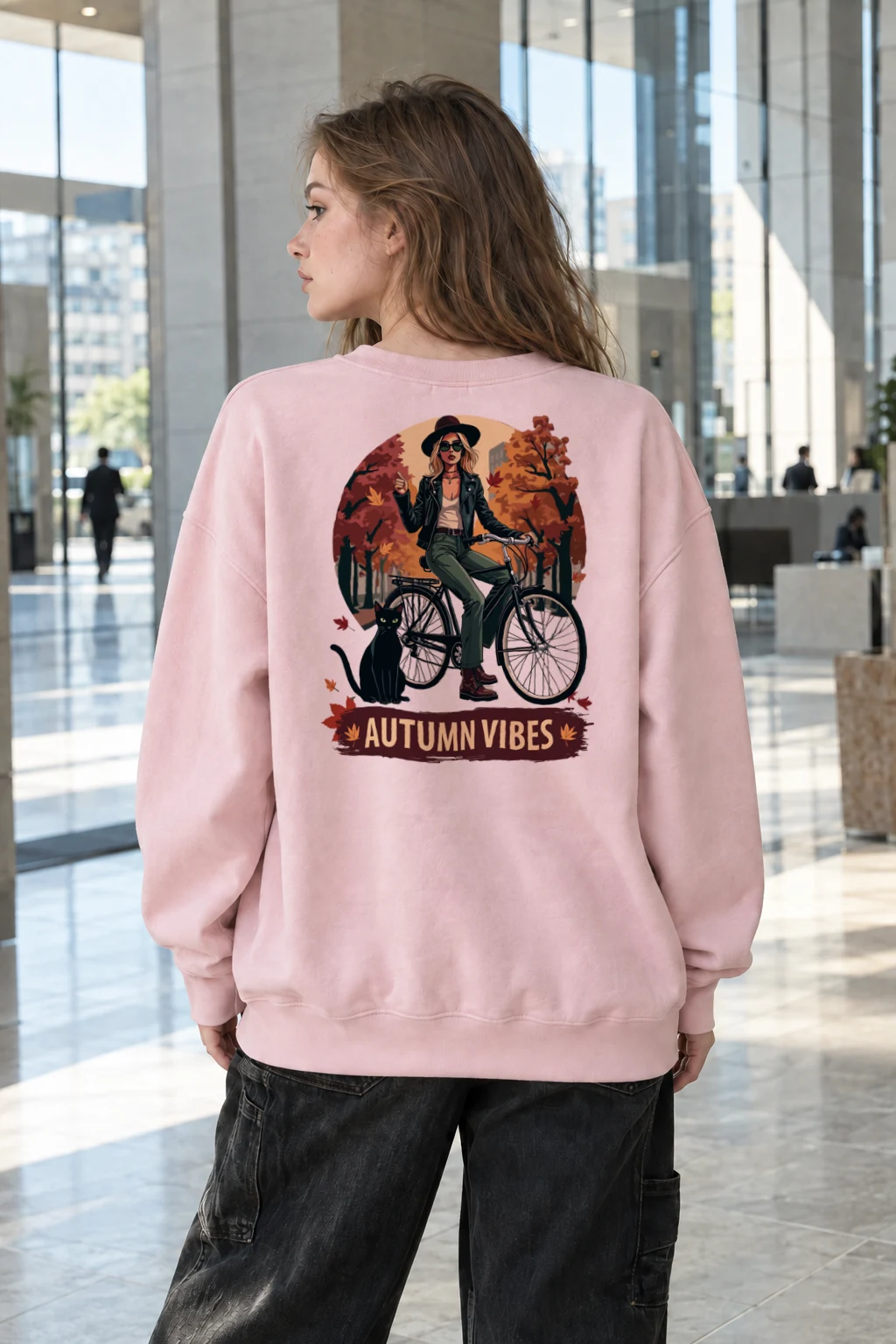 "Autumn Vibes Ride" Heavy Blend Unisex Crewneck Sweatshirt | Gildan 18000