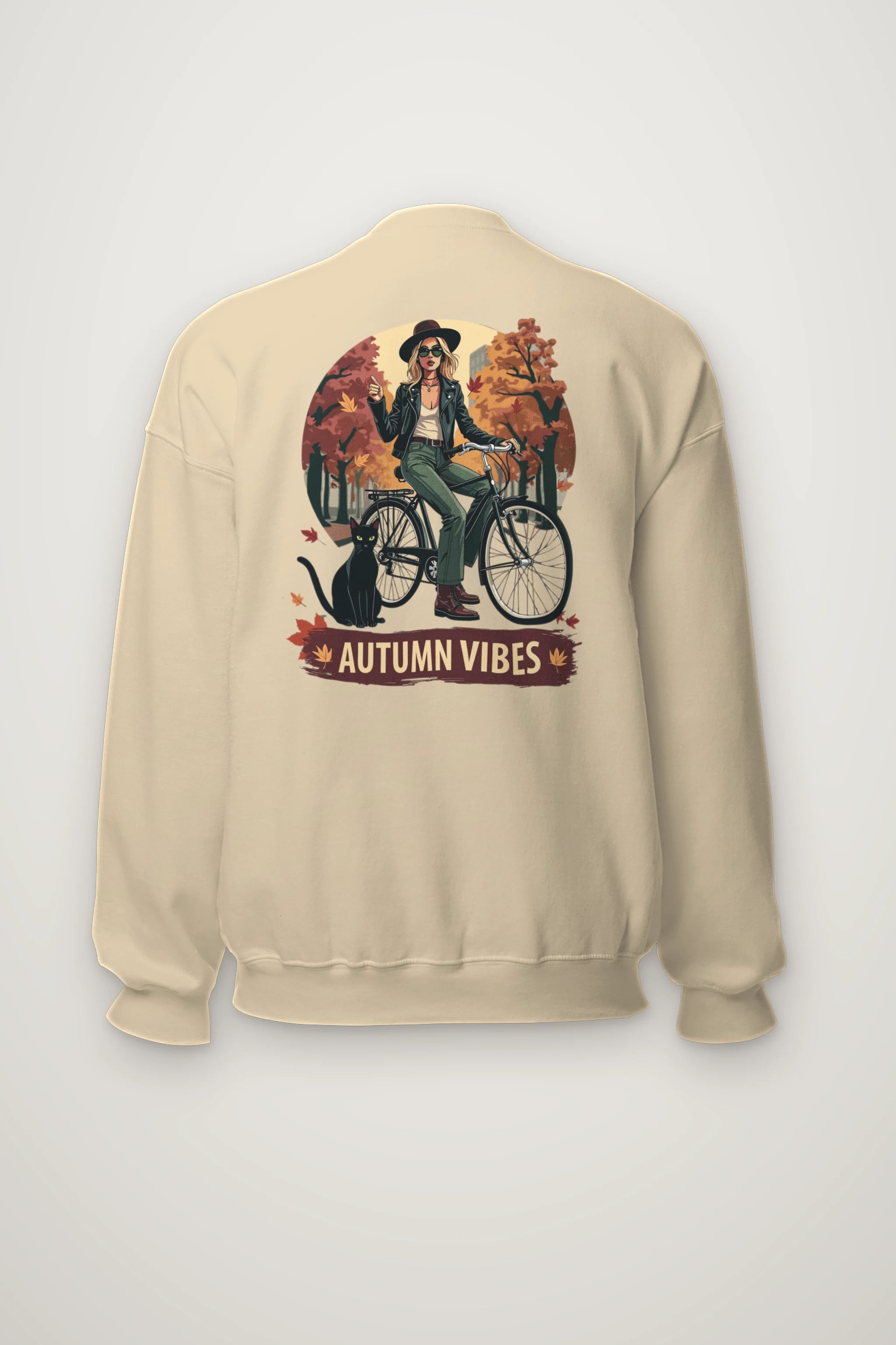 "Autumn Vibes Ride" Heavy Blend Unisex Crewneck Sweatshirt