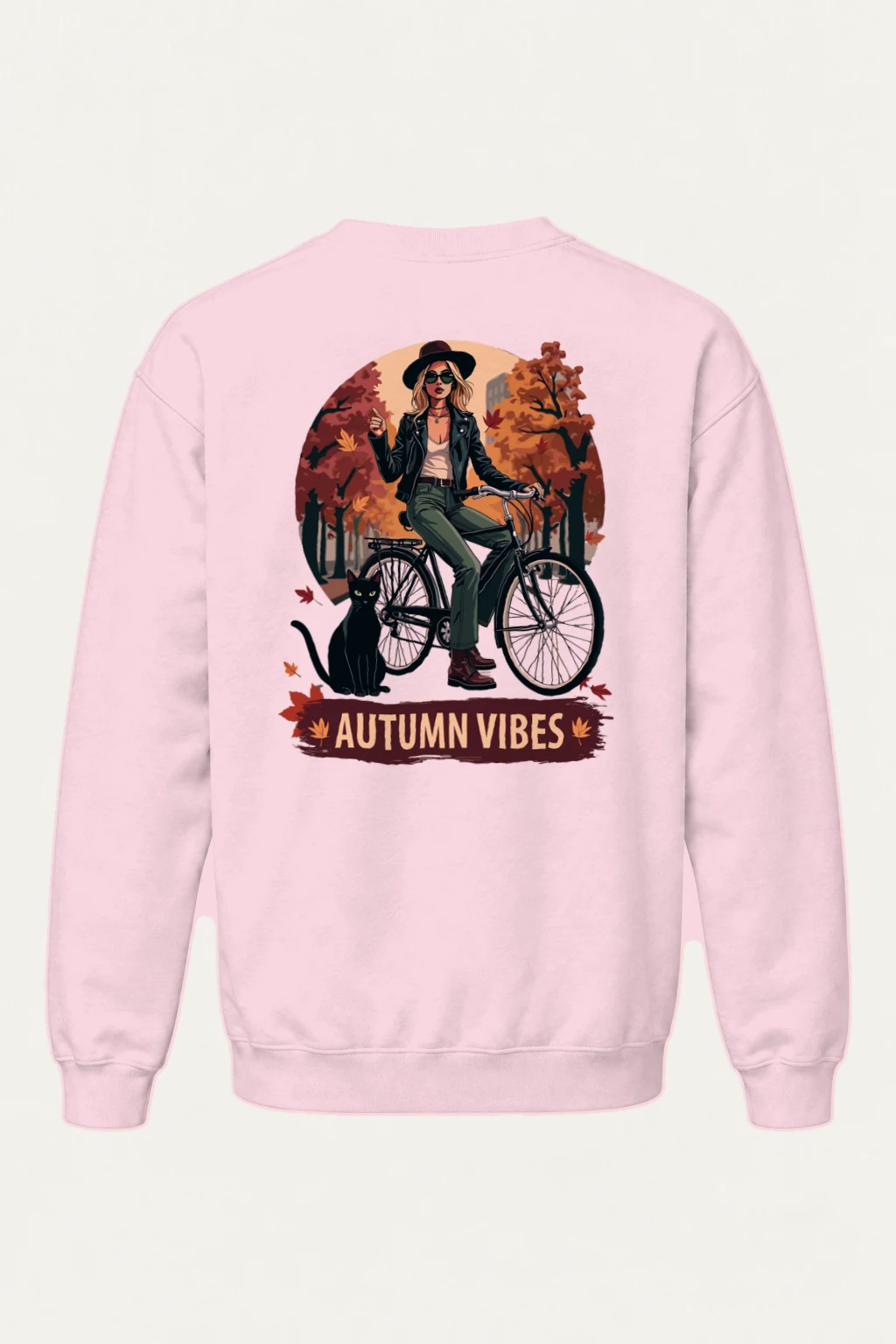 "Autumn Vibes Ride" Heavy Blend Unisex Crewneck Sweatshirt | Gildan 18000
