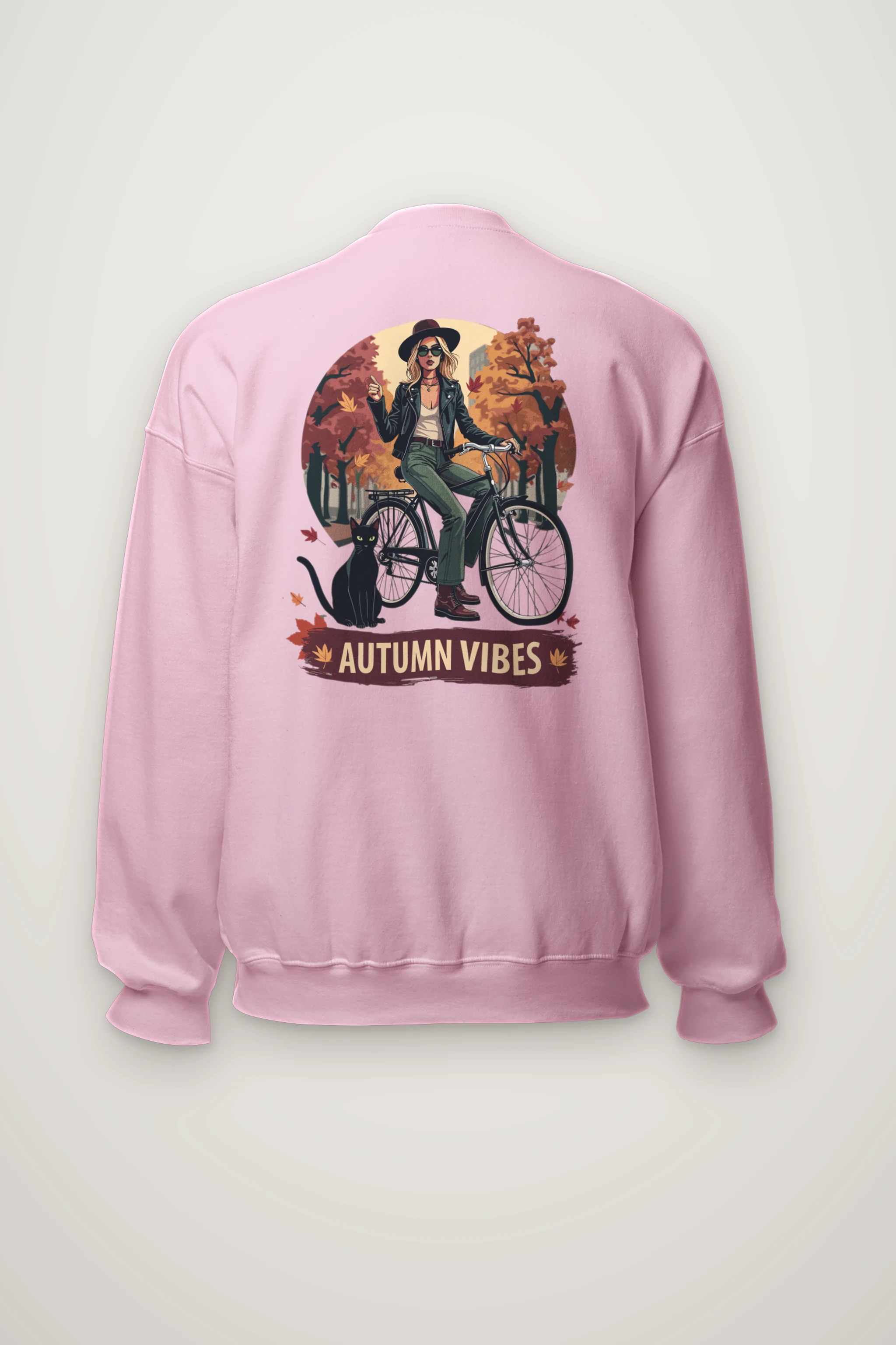 "Autumn Vibes Ride" Heavy Blend Unisex Crewneck Sweatshirt