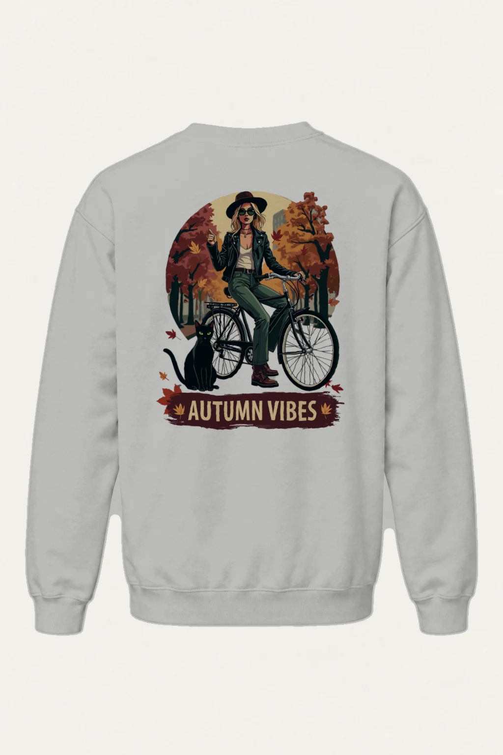 "Autumn Vibes Ride" Heavy Blend Unisex Crewneck Sweatshirt | Gildan 18000