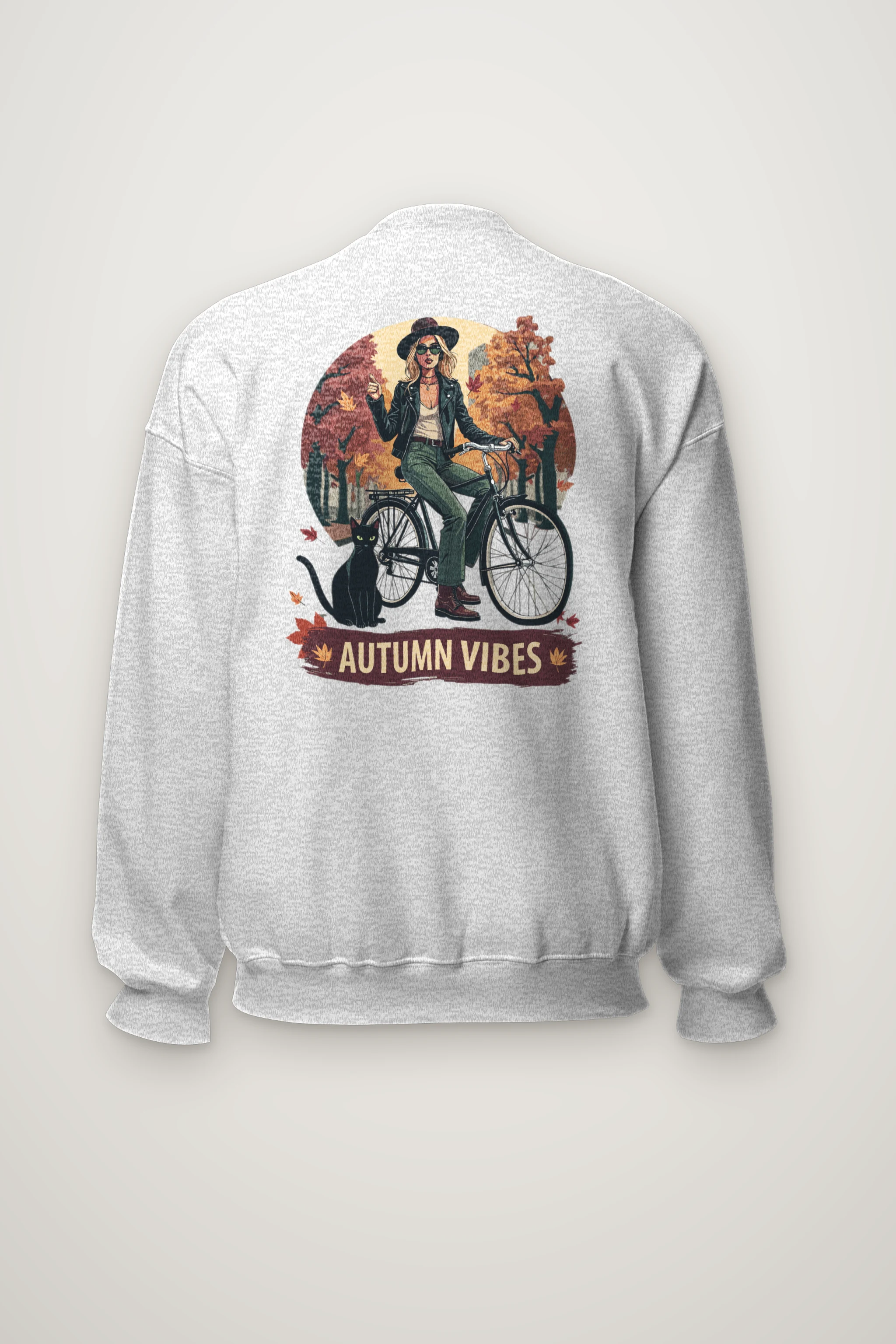 "Autumn Vibes Ride" Heavy Blend Unisex Crewneck Sweatshirt