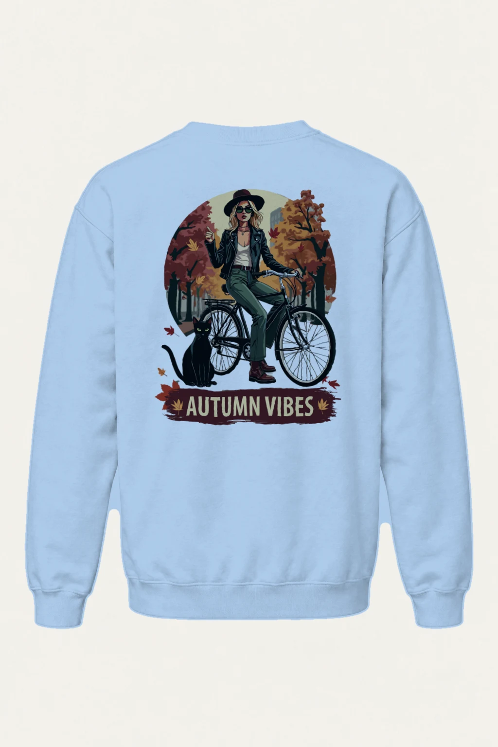 "Autumn Vibes Ride" Heavy Blend Unisex Crewneck Sweatshirt | Gildan 18000