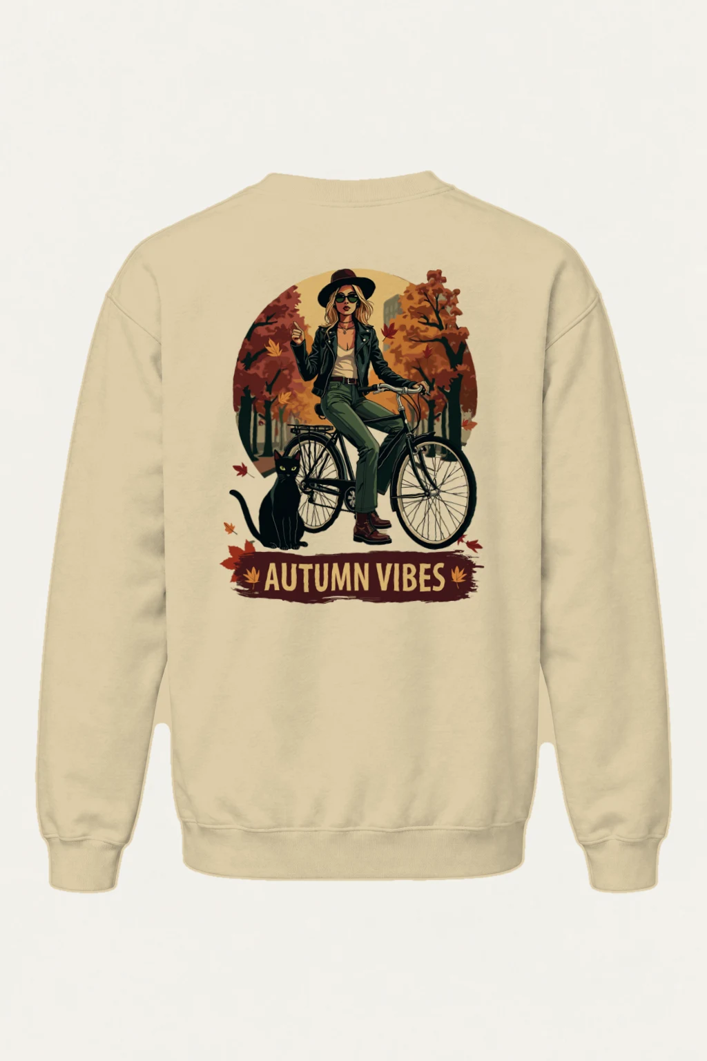 "Autumn Vibes Ride" Heavy Blend Unisex Crewneck Sweatshirt | Gildan 18000