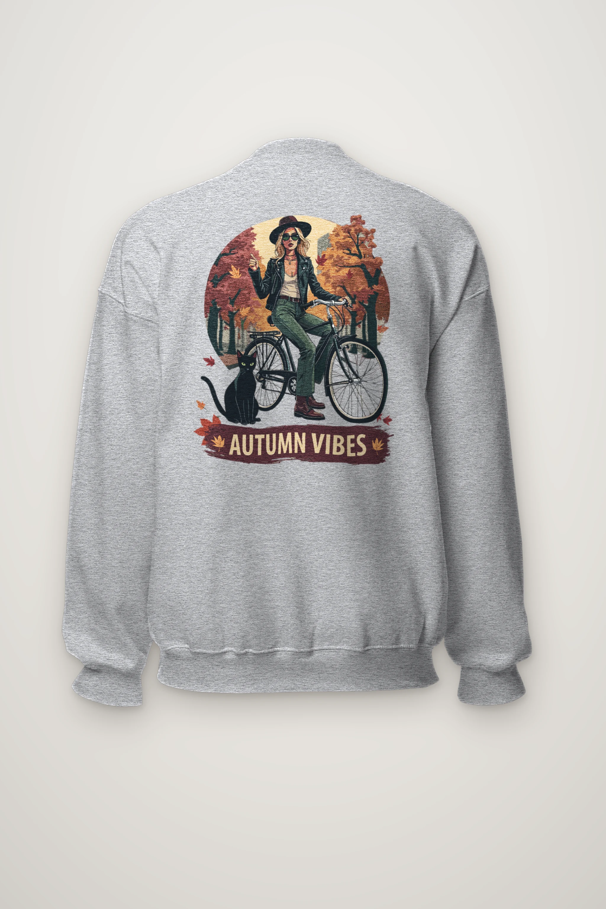 "Autumn Vibes Ride" Heavy Blend Unisex Crewneck Sweatshirt