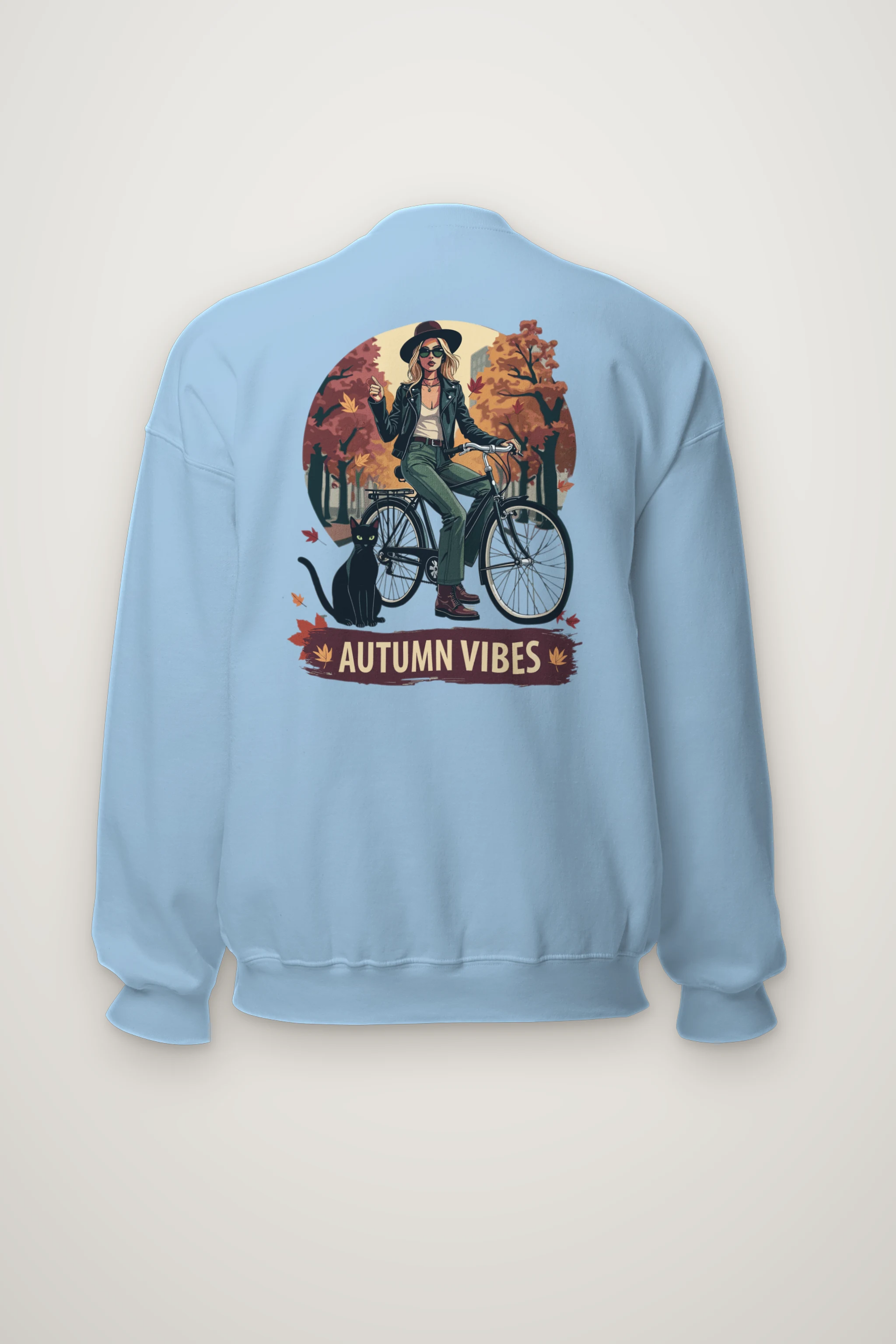"Autumn Vibes Ride" Heavy Blend Unisex Crewneck Sweatshirt