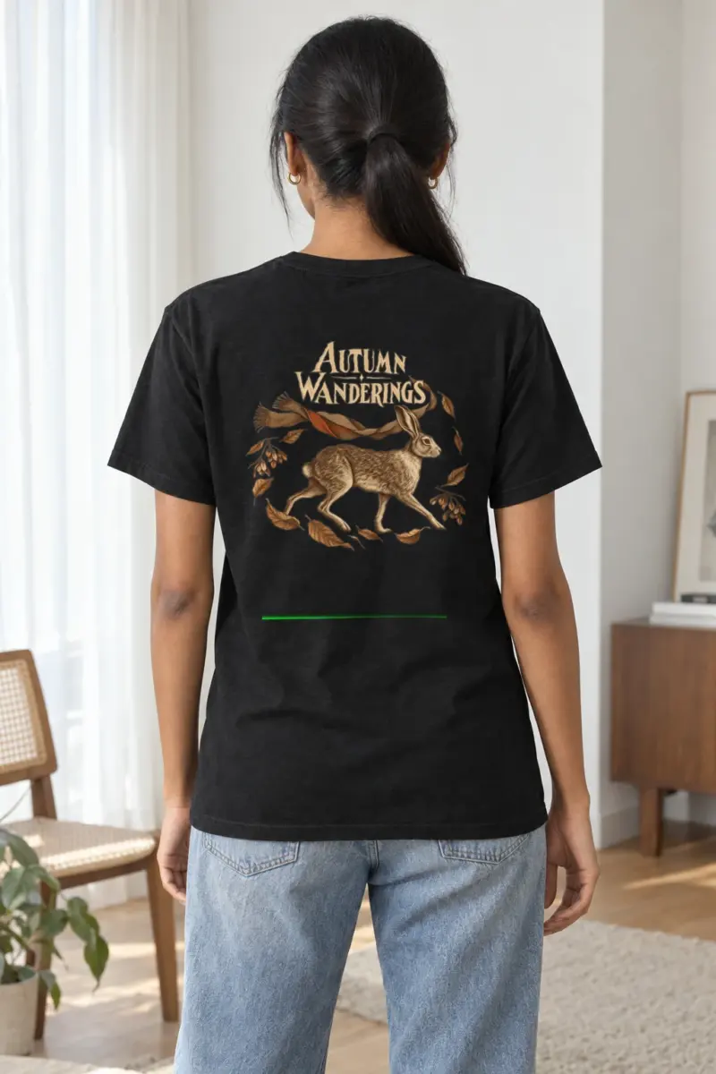 "Autumn Wanderings" Heavyweight Unisex Crewneck T-shirt | Gildan 5000